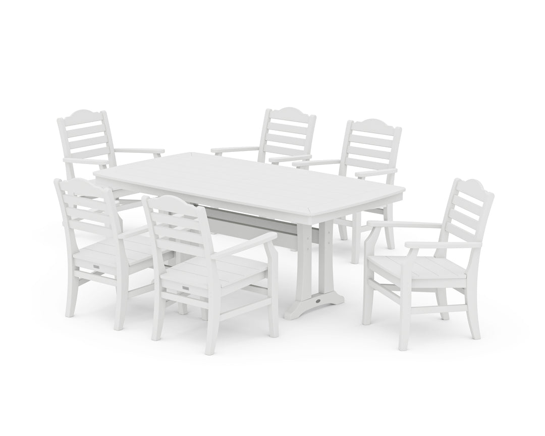 POLYWOOD® Savannah Arm Chair 7-Piece Dining Set with Trestle Legs