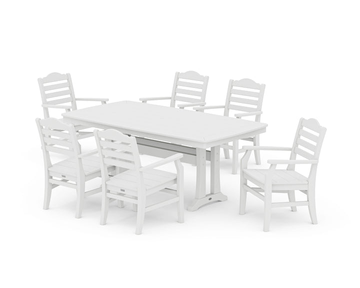 POLYWOOD® Savannah Arm Chair 7-Piece Dining Set with Trestle Legs