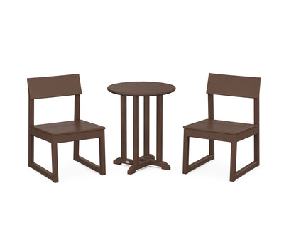 EDGE Side Chair 3-Piece Round Bistro Dining Set