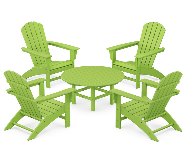 POLYWOOD® Nautical 5-Piece Adirondack Chair Conversation Set