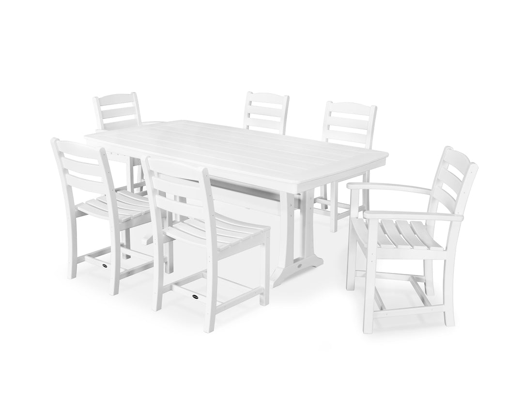 POLYWOOD® La Casa Café 7-Piece Dining Set with Trestle Legs