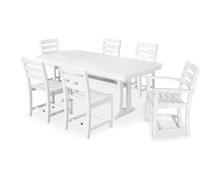 POLYWOOD® La Casa Café 7-Piece Dining Set with Trestle Legs