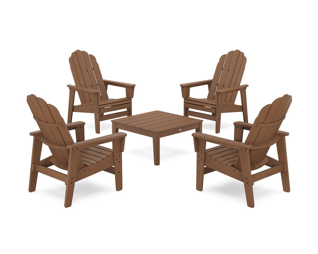 POLYWOOD® 5-Piece Vineyard Grand Upright Adirondack Chair Conversation Group