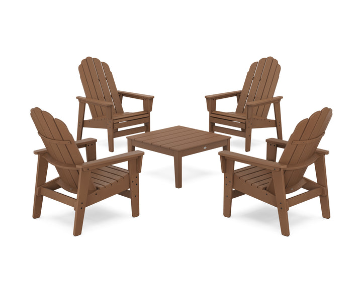 POLYWOOD® 5-Piece Vineyard Grand Upright Adirondack Chair Conversation Group