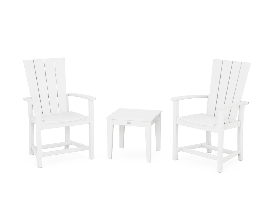 POLYWOOD® Quattro 3-Piece Upright Adirondack Chair Set