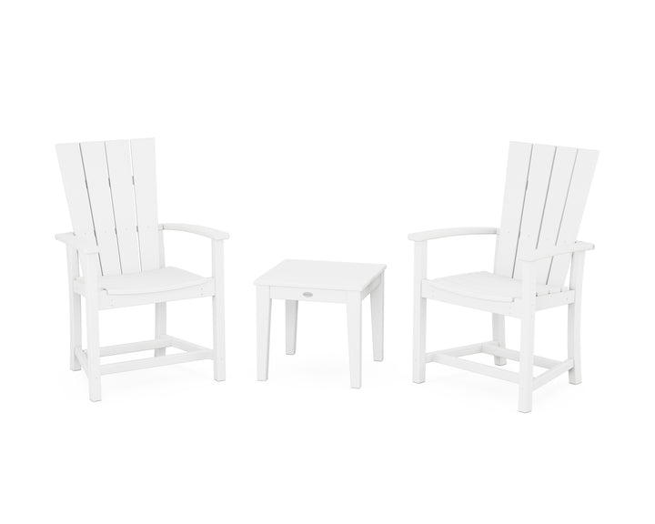POLYWOOD® Quattro 3-Piece Upright Adirondack Chair Set