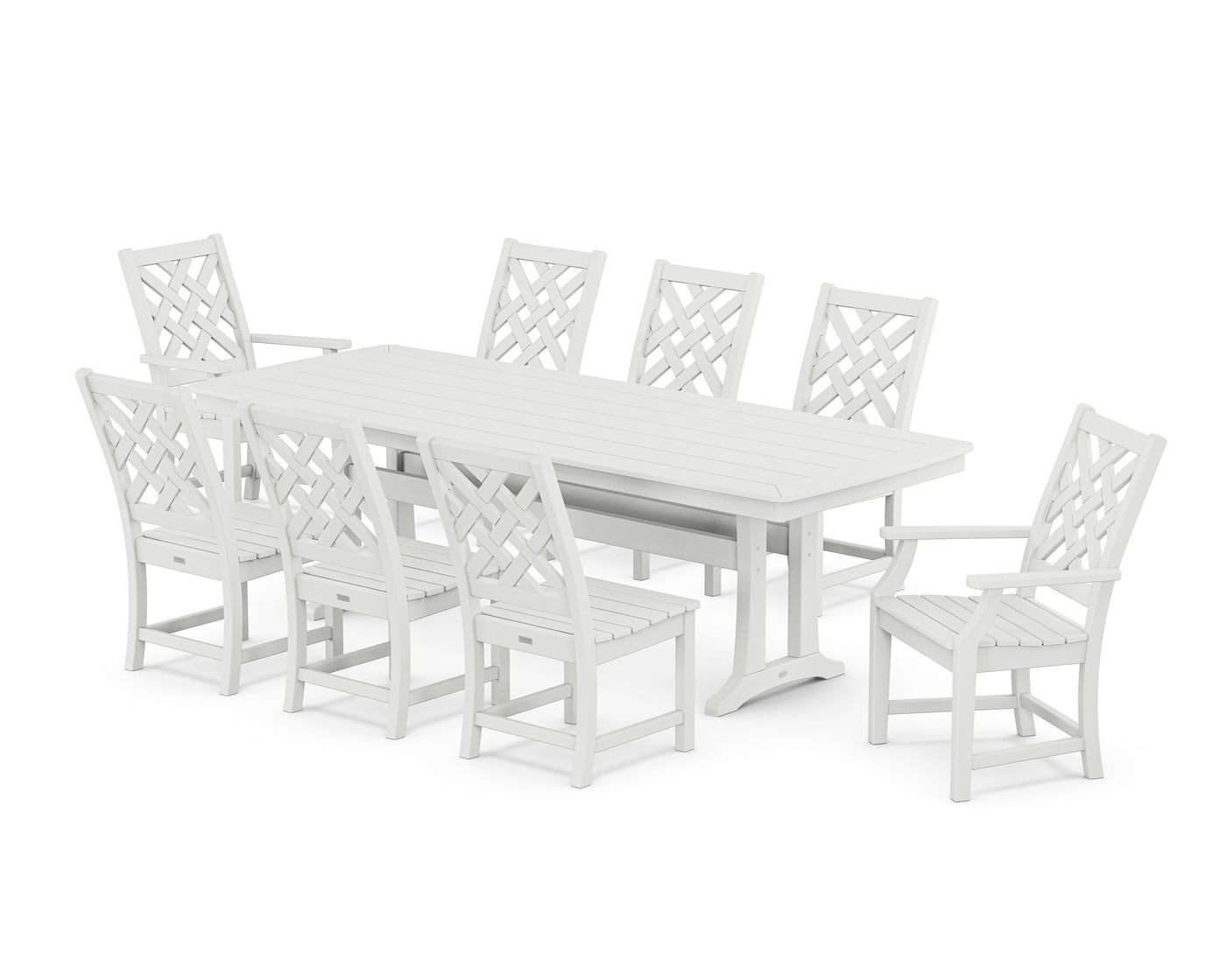 Wovendale 9-Piece Dining Set with Trestle Legs