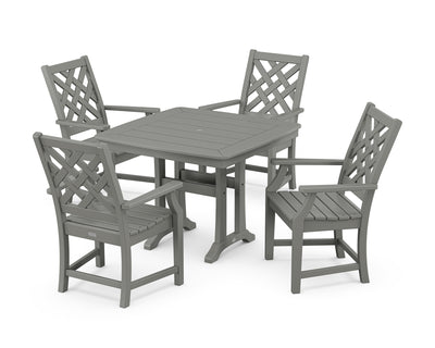 Wovendale 5-Piece Dining Set with Trestle Legs