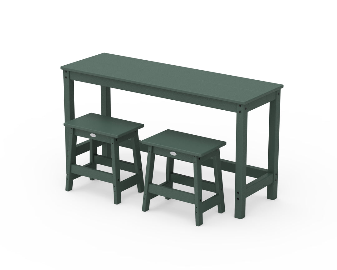 POLYWOOD® Modern Studio Stool 3-Piece Balcony Set