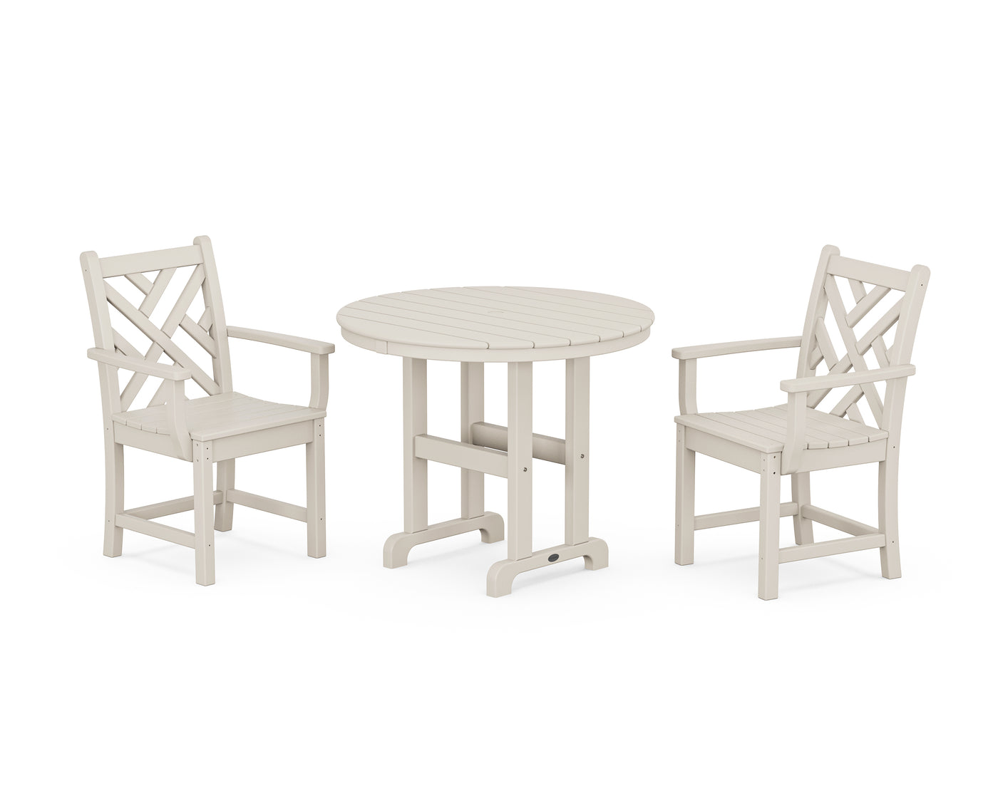 Chippendale 3-Piece Round Dining Set