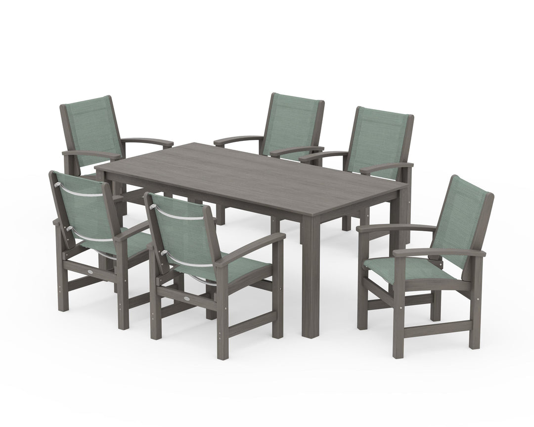 POLYWOOD® Coastal 7-Piece Parsons Dining Set