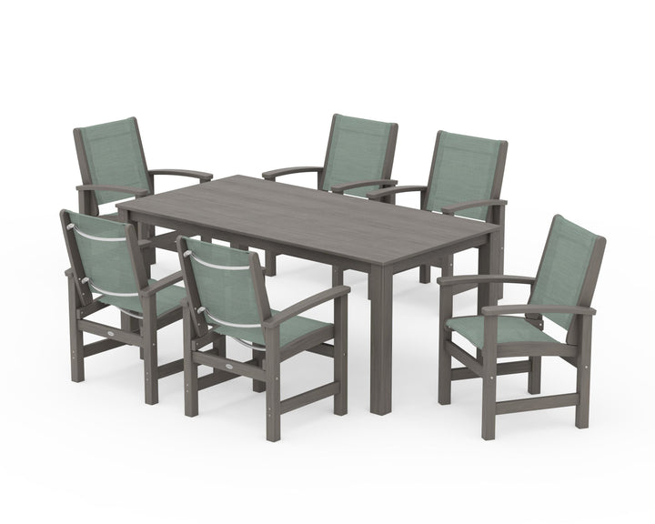 POLYWOOD® Coastal 7-Piece Parsons Dining Set