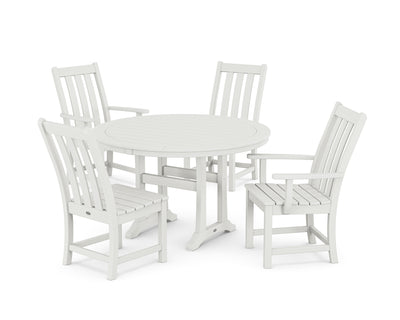 Vineyard 5-Piece Nautical Trestle Dining Set