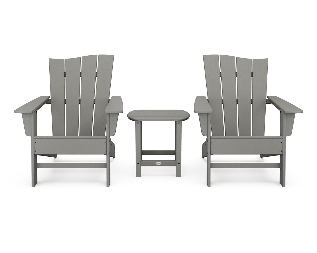 POLYWOOD® Wave 3-Piece Adirondack Chair Set