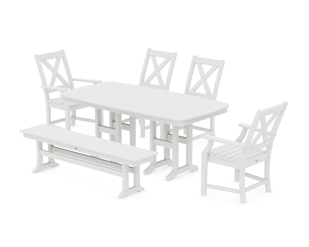 POLYWOOD® Braxton 6-Piece Dining Set with Bench