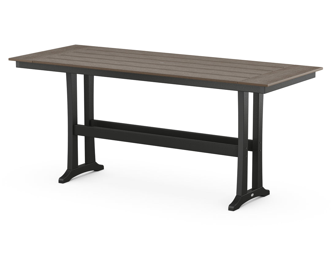 POLYWOOD® Farmhouse Trestle 38” x 96” Bar Table