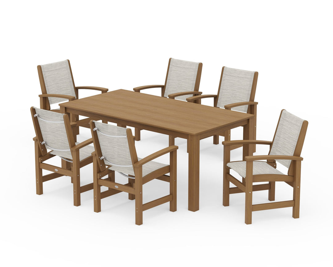 POLYWOOD® Coastal 7-Piece Parsons Dining Set