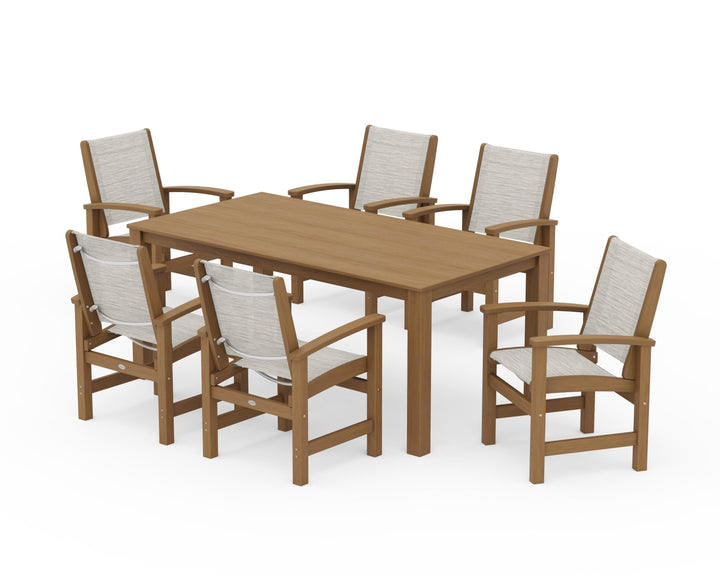 POLYWOOD® Coastal 7-Piece Parsons Dining Set
