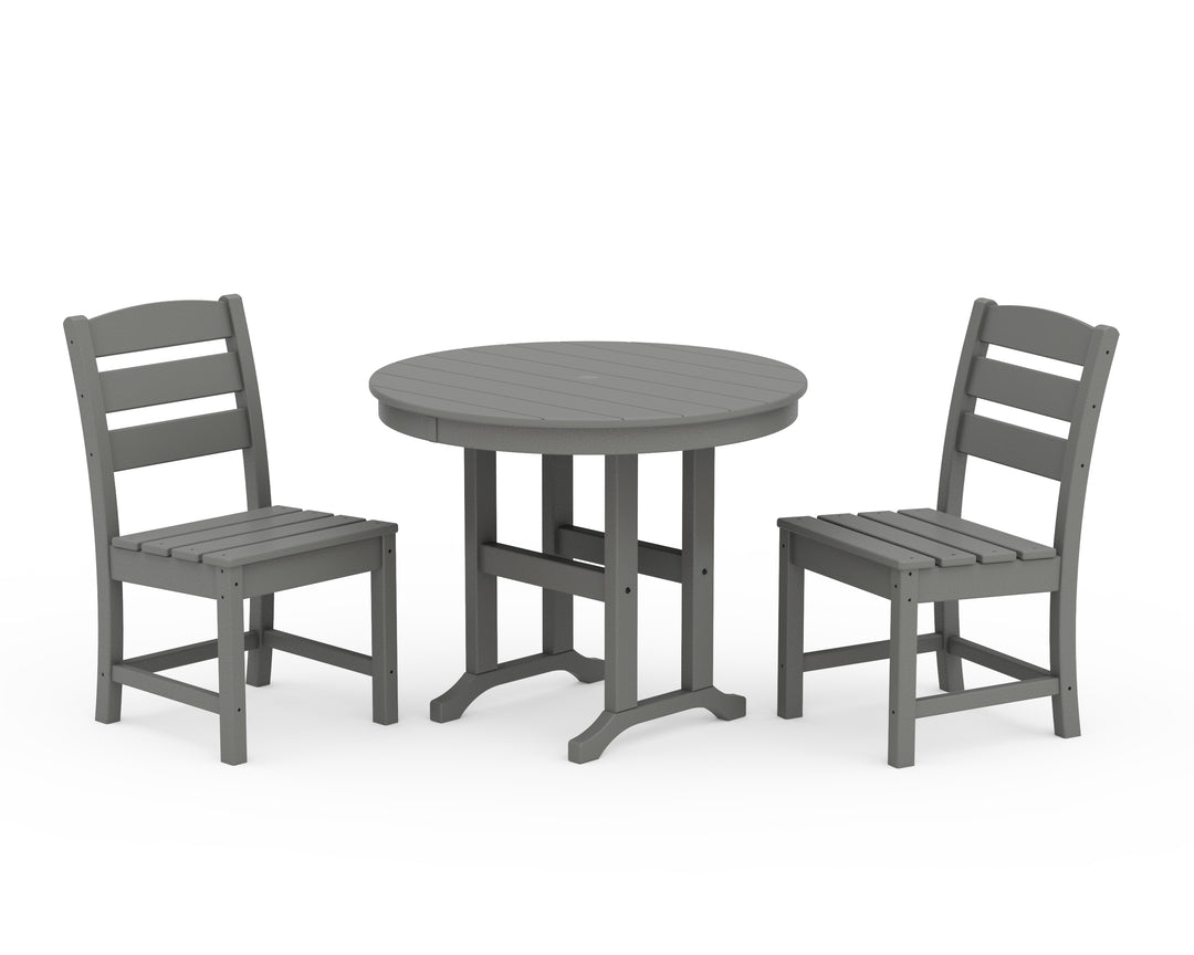 POLYWOOD® Lakeside Side Chair 3-Piece Round Dining Set