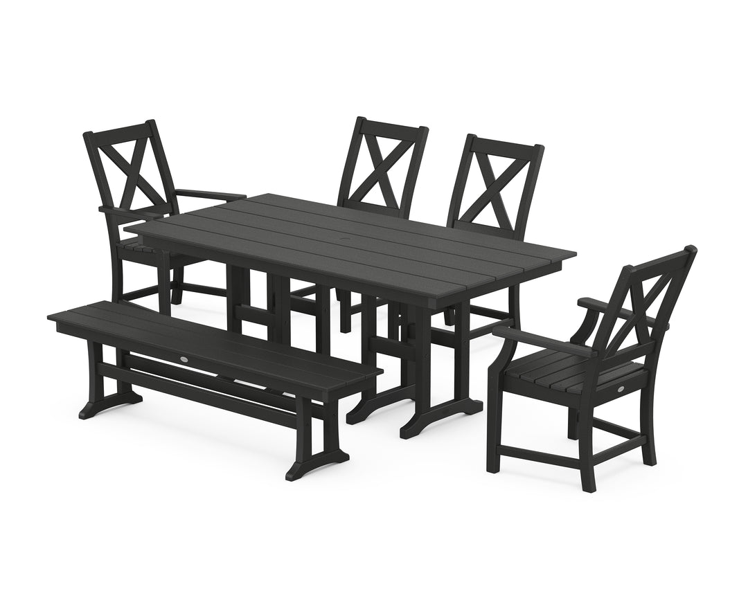 POLYWOOD® Braxton 6-Piece Farmhouse Dining Set