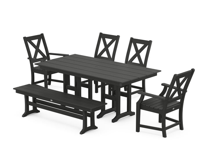 POLYWOOD® Braxton 6-Piece Farmhouse Dining Set