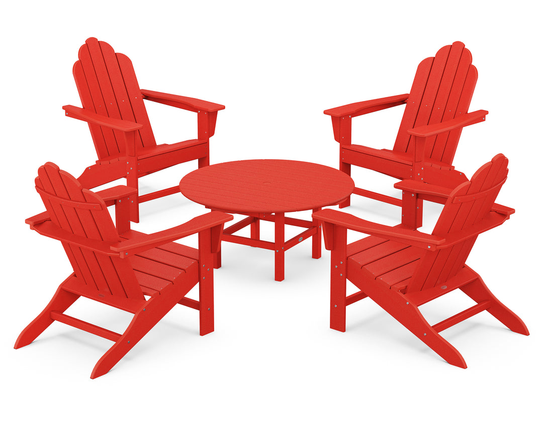 POLYWOOD® Long Island Adirondack 5-Piece Conversation Group