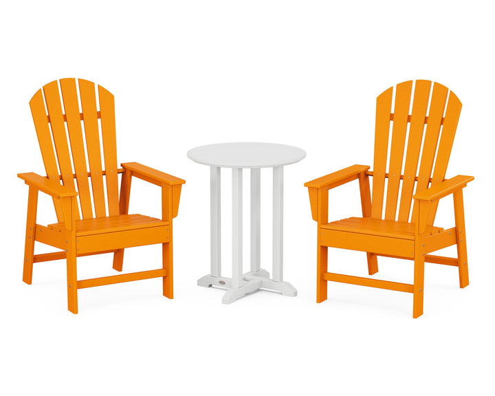 POLYWOOD® South Beach 3-Piece Round Farmhouse Bistro Dining Set