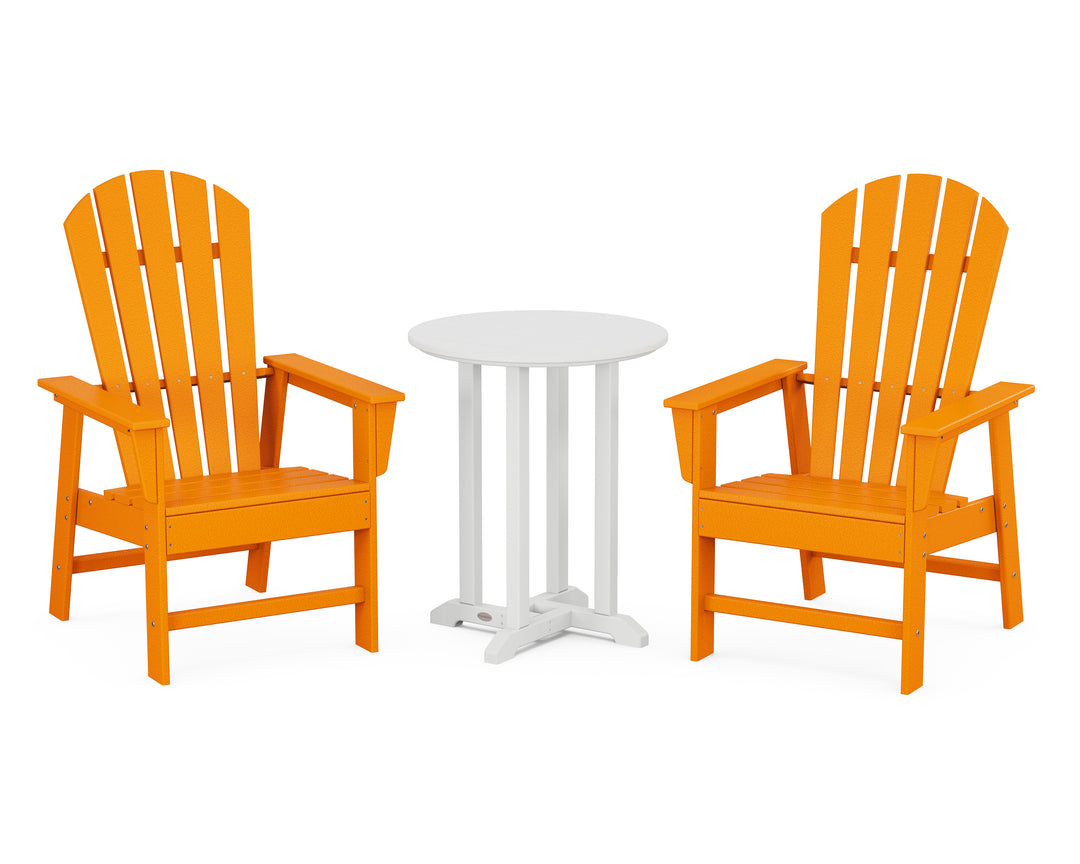 POLYWOOD® South Beach 3-Piece Round Farmhouse Bistro Dining Set