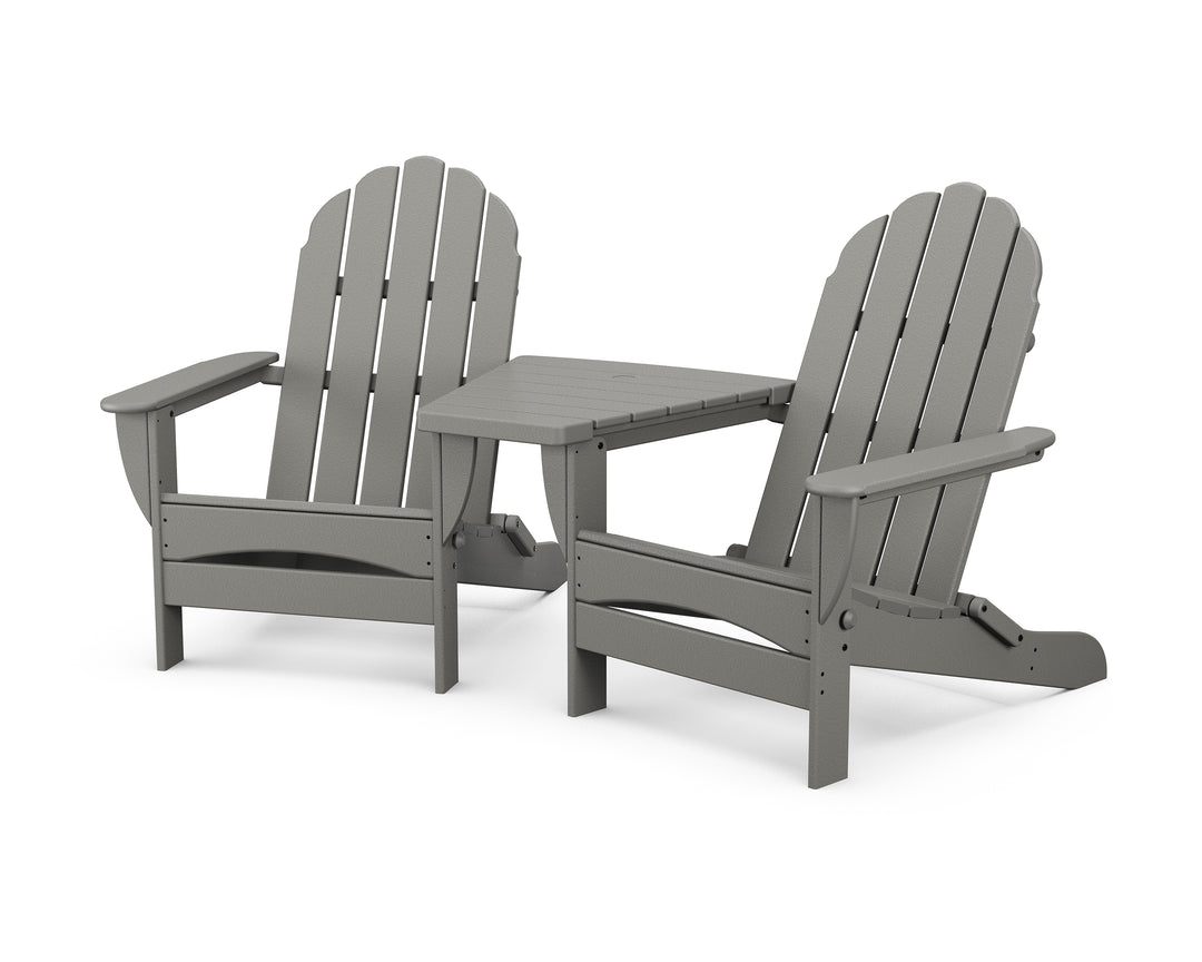 POLYWOOD® Classic Oversized Adirondacks with Angled Connecting Table