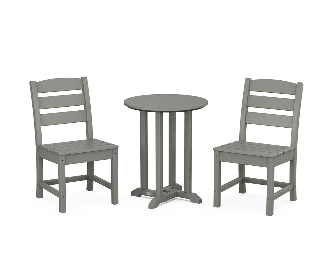 POLYWOOD® Lakeside Side Chair 3-Piece Round Bistro Dining Set