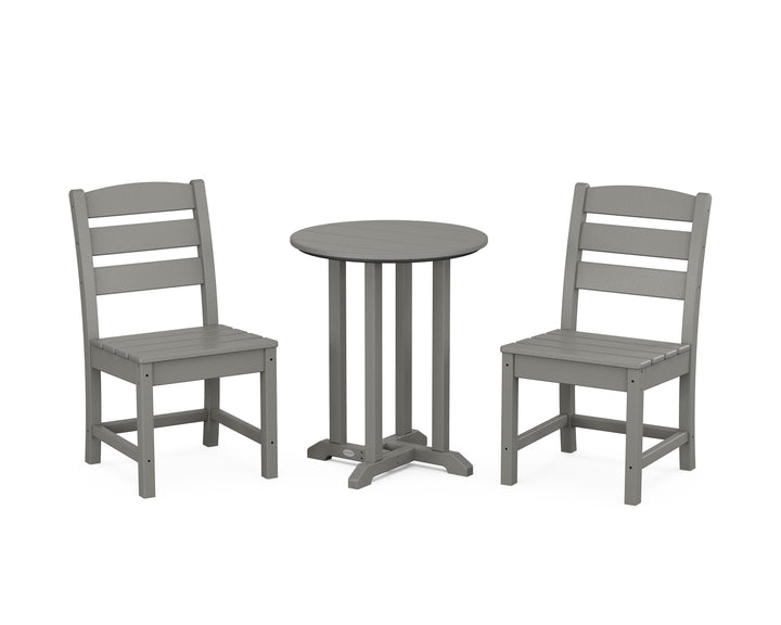 POLYWOOD® Lakeside Side Chair 3-Piece Round Bistro Dining Set