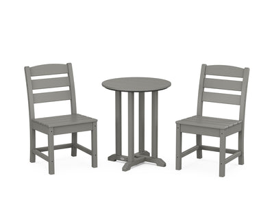 Lakeside Side Chair 3-Piece Round Bistro Dining Set