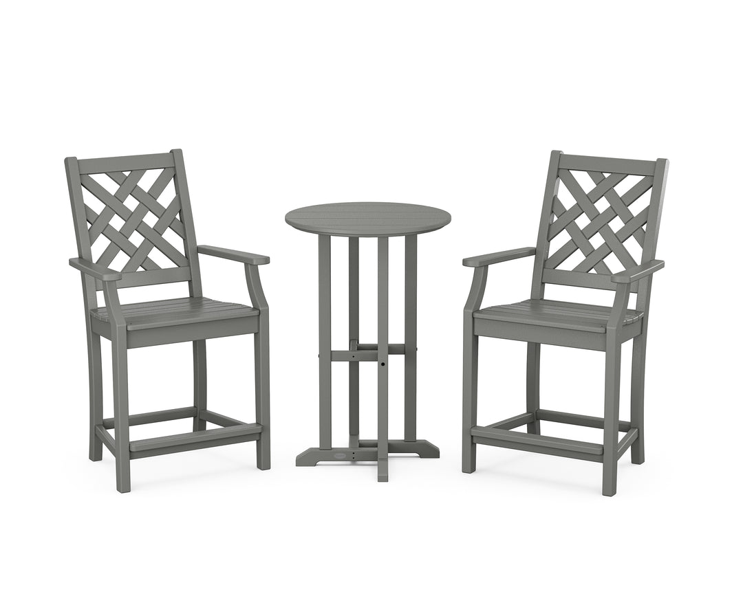 Country Living Wovendale 3-Piece Farmhouse Bistro Counter Set