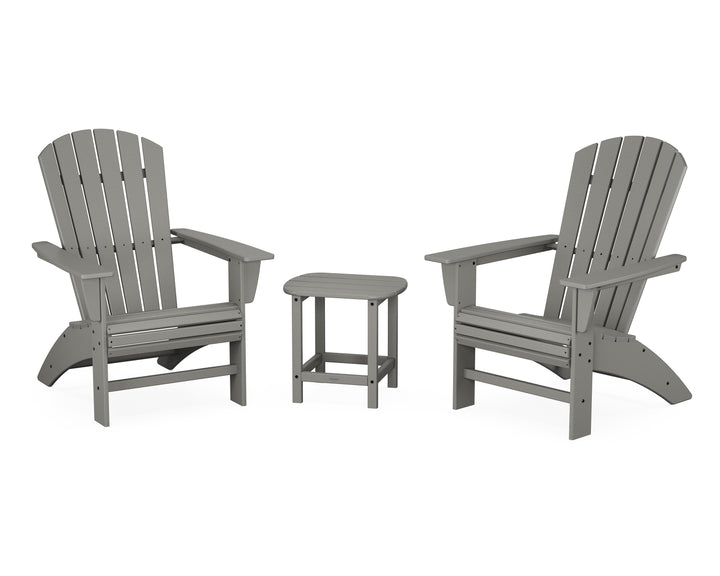 POLYWOOD® Nautical 3-Piece Curveback Adirondack Set