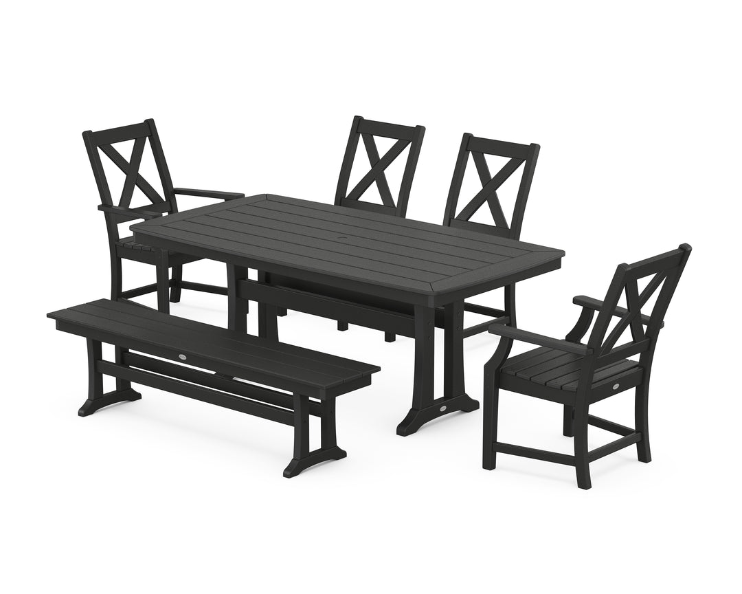 POLYWOOD® Braxton 6-Piece Dining Set with Trestle Legs