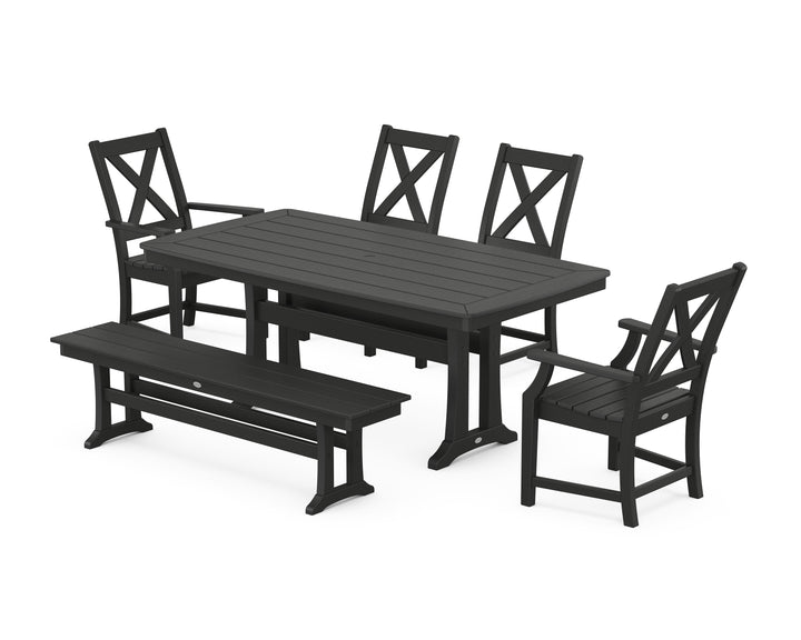POLYWOOD® Braxton 6-Piece Dining Set with Trestle Legs