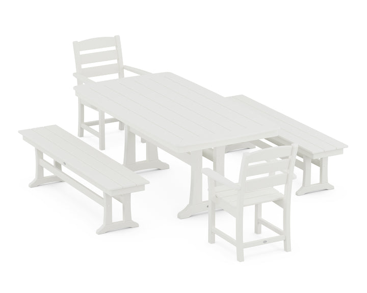 POLYWOOD® Lakeside 5-Piece Dining Set with Trestle Legs
