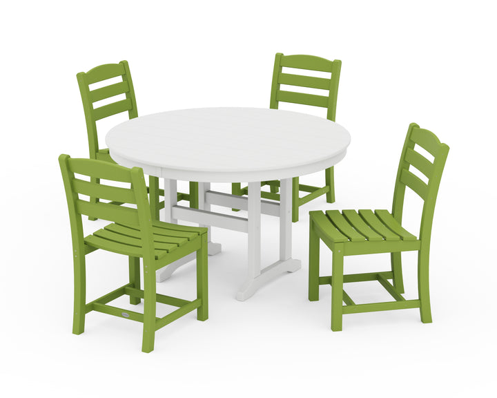 POLYWOOD® La Casa Café Side Chair 5-Piece Round Farmhouse Dining Set