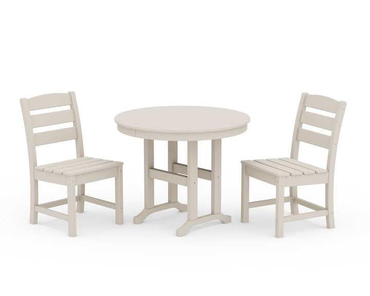 POLYWOOD® Lakeside Side Chair 3-Piece Round Dining Set