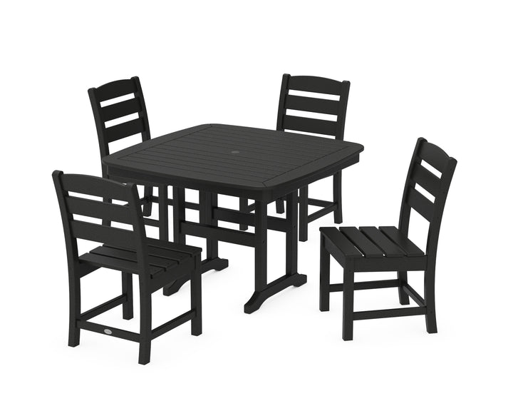 POLYWOOD® Lakeside Side Chair 5-Piece Dining Set with Trestle Legs