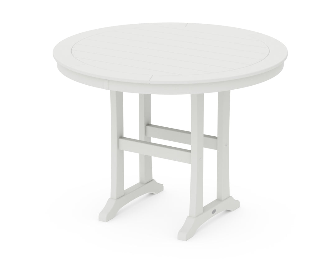 POLYWOOD® Nautical Trestle 48" Round Counter Table