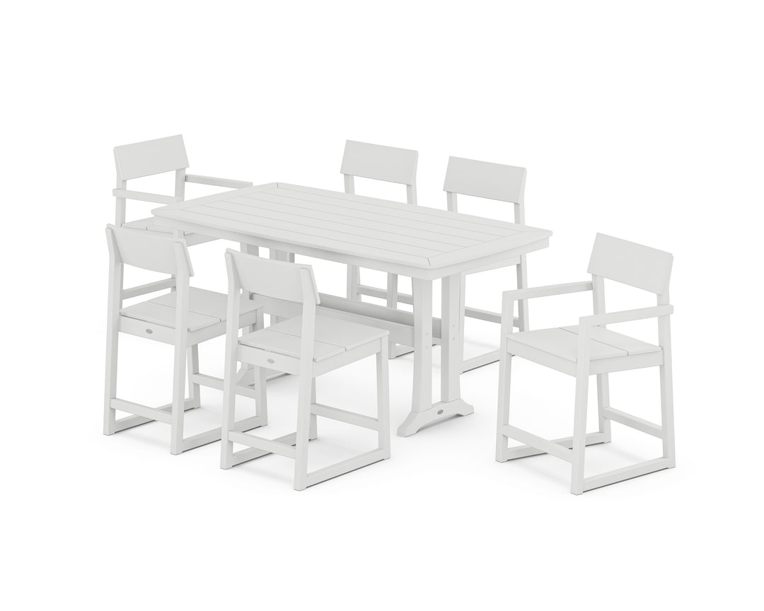 POLYWOOD® EDGE 7-Piece Counter Set with Trestle Legs