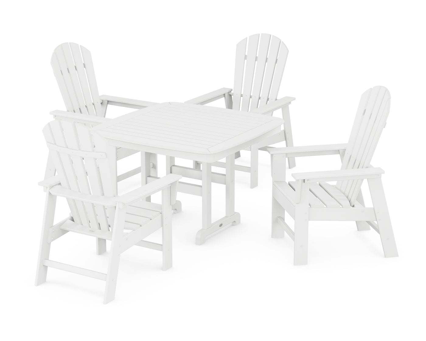 South Beach 5-Piece Dining Set with Trestle Legs