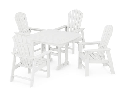 South Beach 5-Piece Dining Set with Trestle Legs