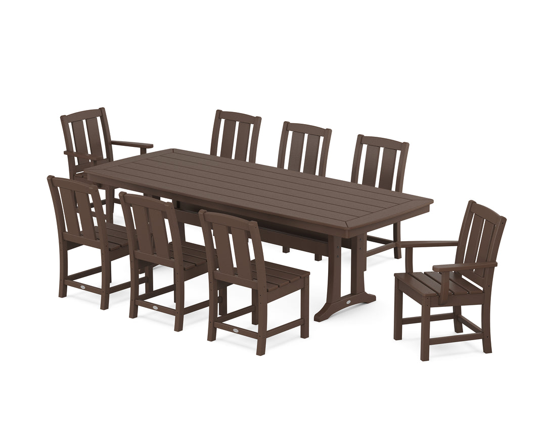 POLYWOOD® Mission 9-Piece Dining Set with Trestle Legs