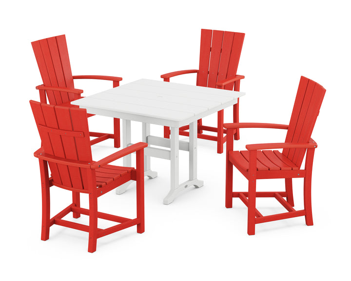POLYWOOD® Quattro 5-Piece Farmhouse Dining Set