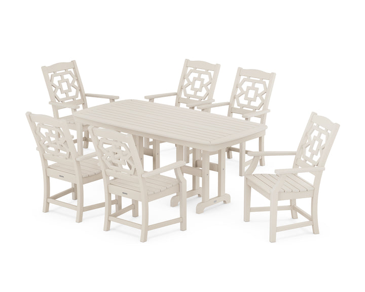 Martha Stewart by POLYWOOD® Chinoiserie Arm Chair 7-Piece Dining Set