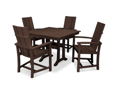 Modern Adirondack 5-Piece Farmhouse Trestle Dining Set