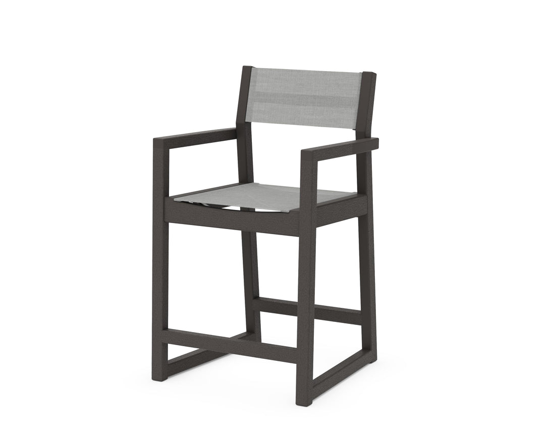 POLYWOOD® EDGE Sling Counter Arm Chair