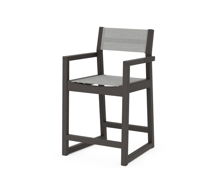 POLYWOOD® EDGE Sling Counter Arm Chair